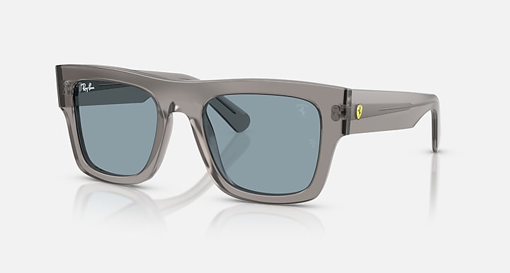 Ray-Ban RB2217M SCUDERIA FERRARI COLLECTION Transparent Grey with Azure Solid Color lenses - Quarter