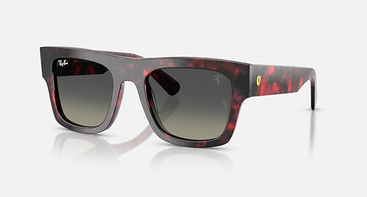 Ray-Ban RB2217M SCUDERIA FERRARI COLLECTION Red Havana with Grey Gradient Gradient lenses - Quarter