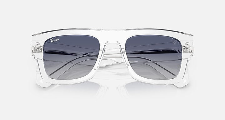 Ray-Ban RB2217M HOME RACE SPECIAL EDITION 2025 Transparent with Grey Gradient Blue Gradient lenses - Closed Front