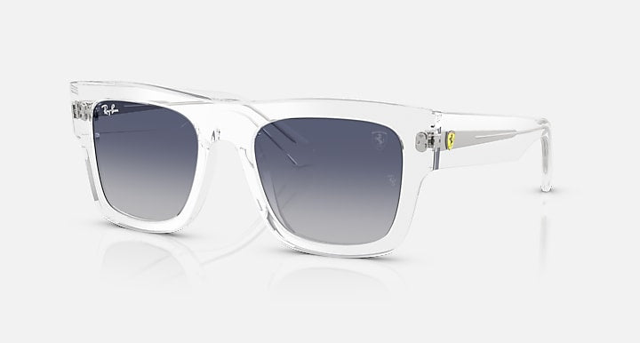 Ray-Ban RB2217M HOME RACE SPECIAL EDITION 2025 Transparent with Grey Gradient Blue Gradient lenses - Quarter