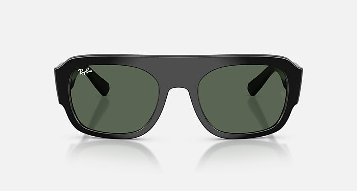 Ray-Ban RB2218 Black with Dark Green Solid Color lenses - Front