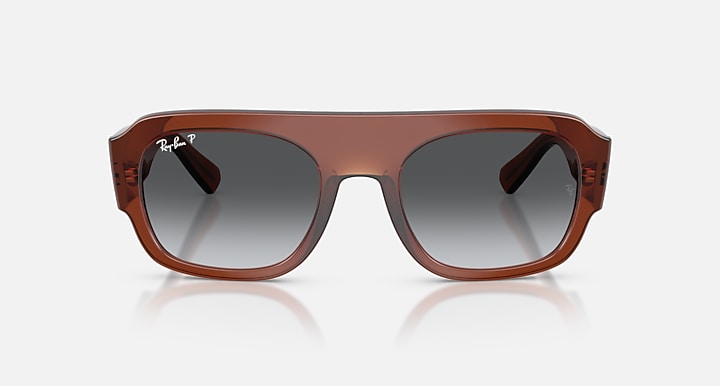 Ray-Ban RB2218 Transparent Brown with Grey Gradient Polarized Gradient lenses - Front