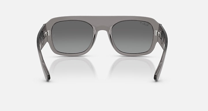 Ray-Ban RB2218 Transparent Grey with Grey Mirror Gradient Silver Polarized Gradient - Mirror lenses - Back