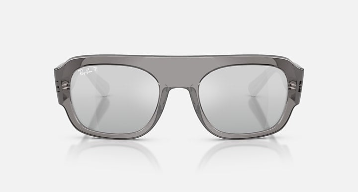 Ray-Ban RB2218 Transparent Grey with Grey Mirror Gradient Silver Polarized Gradient - Mirror lenses - Front