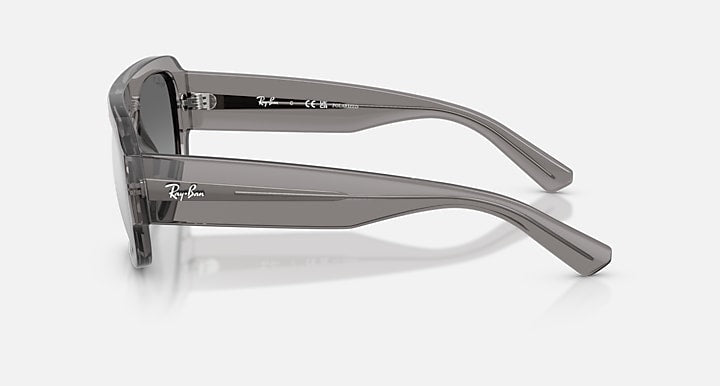 Ray-Ban RB2218 Transparent Grey with Grey Mirror Gradient Silver Polarized Gradient - Mirror lenses - Lateral