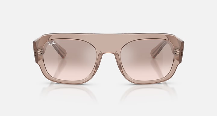 Ray-Ban RB2218 Transparent Light Brown with Brown Mirror Silver Gradient Gradient - Mirror lenses - Front
