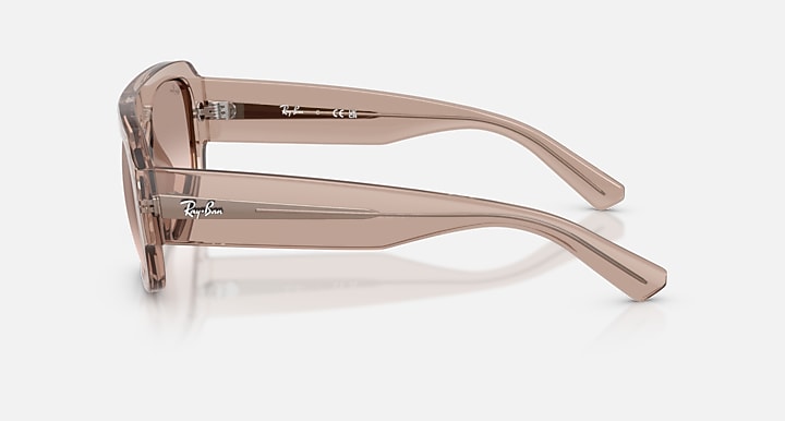 Ray-Ban RB2218 Transparent Light Brown with Brown Mirror Silver Gradient Gradient - Mirror lenses - Lateral