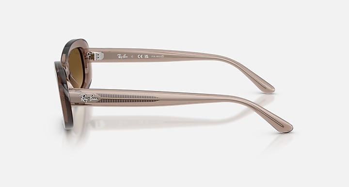 Ray-Ban RB2221 Transparent Beige with Gradient Brown Polarized Gradient lenses - Lateral