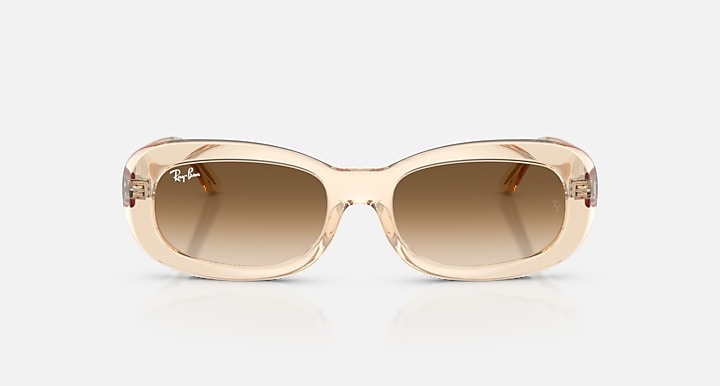 Ray-Ban RB2221 Transparent Nude with Clear Gradient Brown Gradient lenses - Front