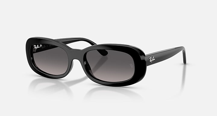 Ray-Ban RB2221 Black with Gradient Grey Polarized Gradient lenses - Quarter