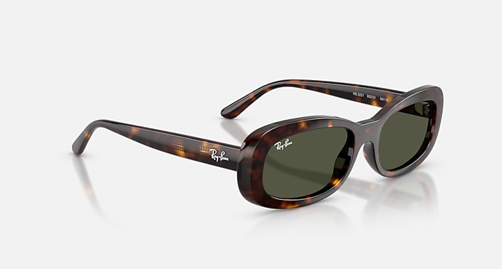 Ray-Ban RB2221 Havana with Green Solid Color lenses - Alternative