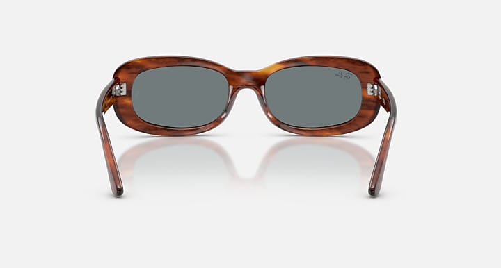 Ray-Ban RB2221 Striped Havana with Blue Solid Color lenses - Back