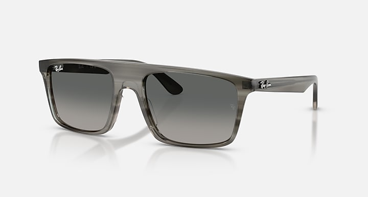 Ray-Ban RB2222 Striped Grey with Gradient Grey Gradient lenses - Quarter