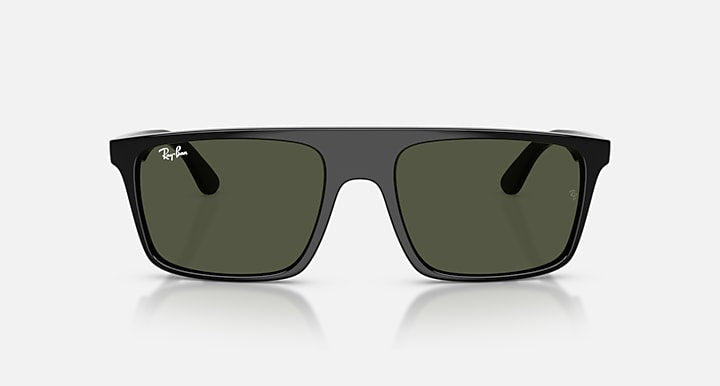 Ray-Ban RB2222 Black with Green Solid Color lenses - Front