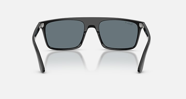 Ray-Ban RB2222 Black with Dark Blue Polarized Solid Color lenses - Back