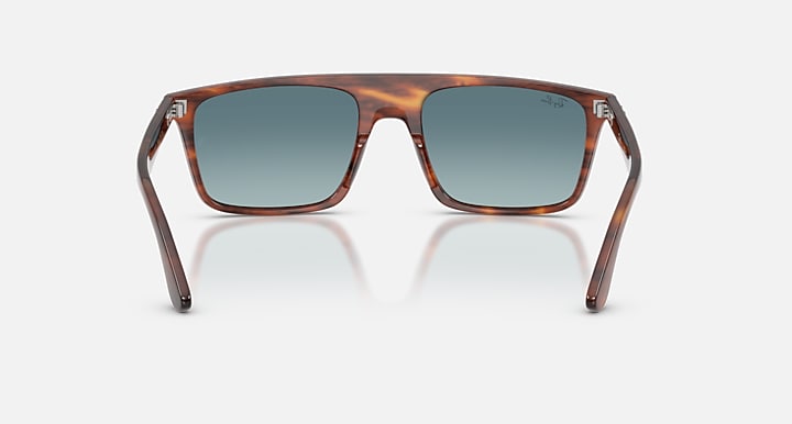 Ray-Ban RB2222 Striped Havana with Blue Gradient Grey Gradient lenses - Back