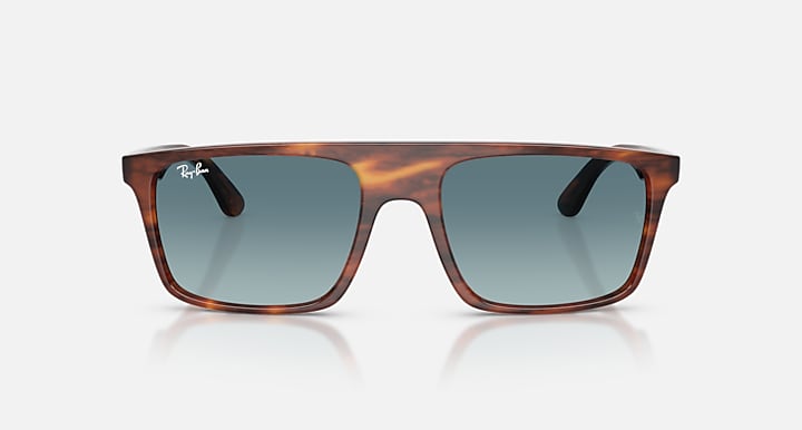 Ray-Ban RB2222 Striped Havana with Blue Gradient Grey Gradient lenses - Front