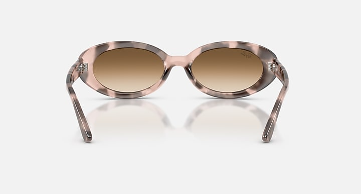Ray-Ban RB2223 Opal Pink Havana with Clear Gradient Brown Gradient lenses - Back