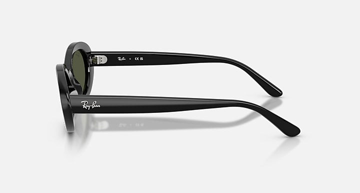 Ray-Ban RB2223 Black with Green Solid Color lenses - Lateral