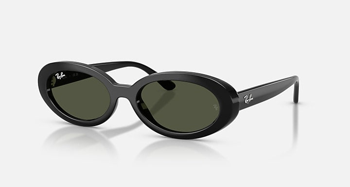 Ray-Ban RB2223 Black with Green Solid Color lenses - Quarter