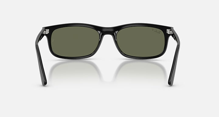 Ray-Ban RB2224 Black with Green Polarized Solid Color lenses - Back