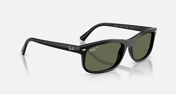 Ray-Ban RB2224 Black with Polarized Green Solid Color lenses - Alternative