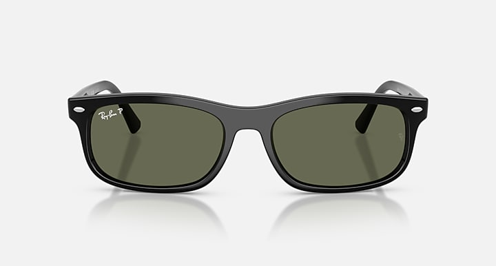 Ray-Ban RB2224 Black with Polarized Green Solid Color lenses - Front
