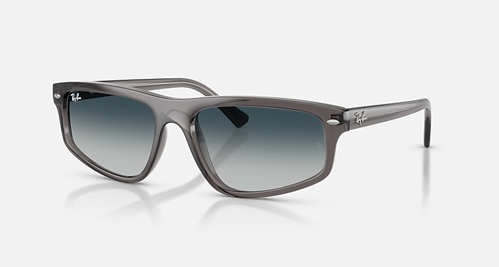 Ray-Ban RB2225 Opal Light Grey with Grey Gradient Blu Gradient lenses - Quarter