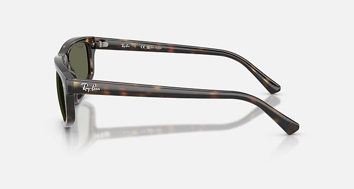 Ray-Ban RB2225 Havana with Green Polarized Solid Color lenses - Lateral