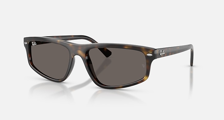 Ray-Ban RB2225 Havana with Dark Grey Solid Color lenses - Quarter