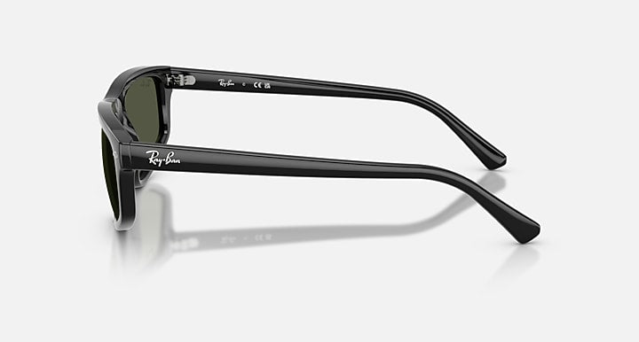 Ray-Ban RB2225 Black with Green Solid Color lenses - Lateral