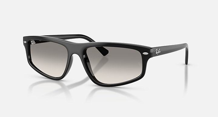 Ray-Ban RB2225 Black with Clear Gradient Grey Gradient lenses - Quarter