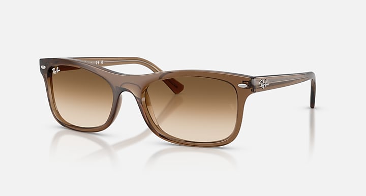 Ray-Ban RB2226 Transparent Light Brown with Clear Gradient Brown Gradient lenses - Quarter