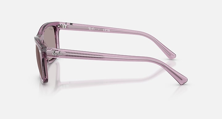Ray-Ban RB2226 Transparent Violet with Violet Solid Color lenses - Lateral