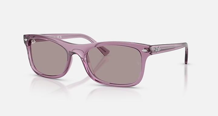 Ray-Ban RB2226 Transparent Violet with Violet Solid Color lenses - Quarter