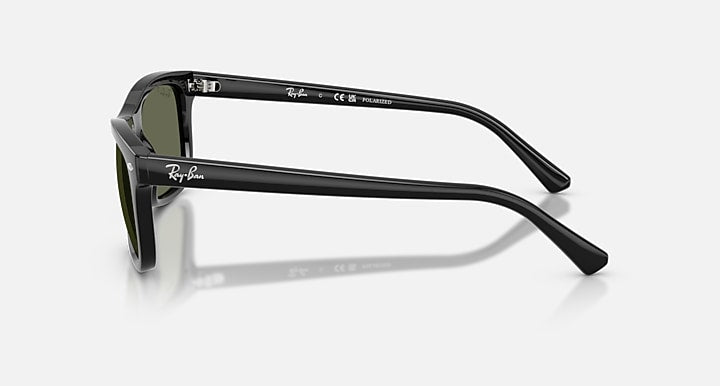 Ray-Ban RB2226 Black with Green Polarized Solid Color lenses - Lateral