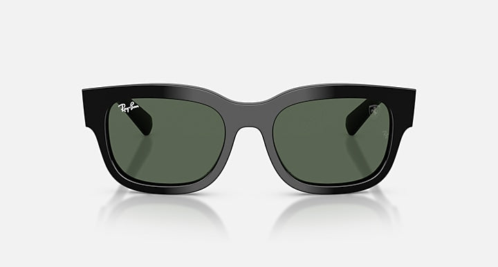 Ray-Ban RB2228M SCUDERIA FERRARI COLLECTION Black with Dark Green Solid Color lenses - Front