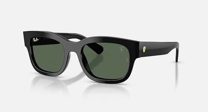 Ray-Ban RB2228M SCUDERIA FERRARI COLLECTION Black with Dark Green Solid Color lenses - Quarter