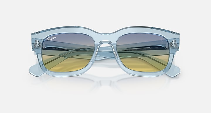 Ray-Ban RB2228M SCUDERIA FERRARI COLLECTION Transparent Light Blue with Gradient Yellow/Blue Gradient lenses - Closed Front