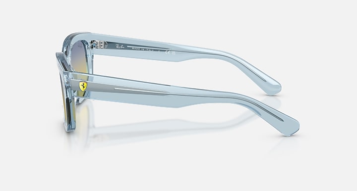 Ray-Ban RB2228M SCUDERIA FERRARI COLLECTION Transparent Light Blue with Gradient Yellow/Blue Gradient lenses - Lateral