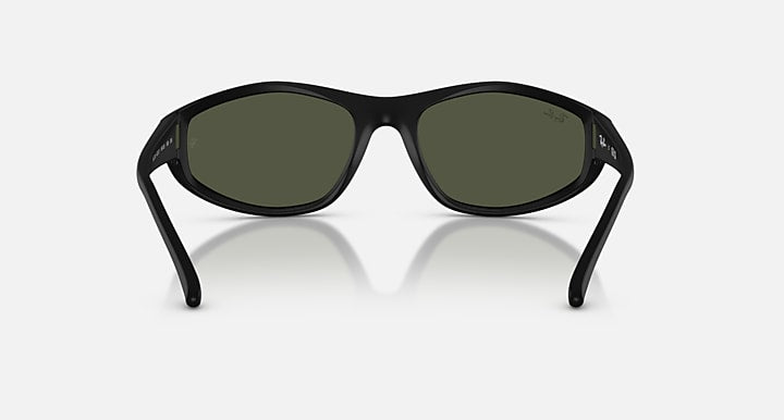 Ray-Ban RB2228 Rubber Black with Dark Green Solid Color lenses - Back