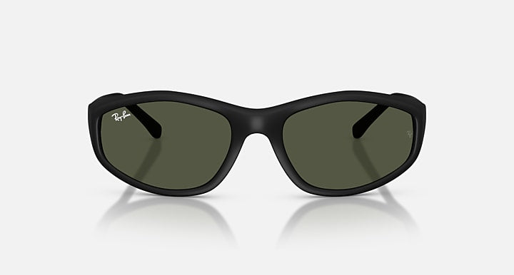 Ray-Ban RB2228 Rubber Black with Dark Green Solid Color lenses - Front