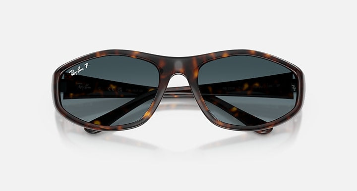 Ray-Ban RB2228 Havana with Polarized Light Blue Gradient Gradient lenses - Closed Front