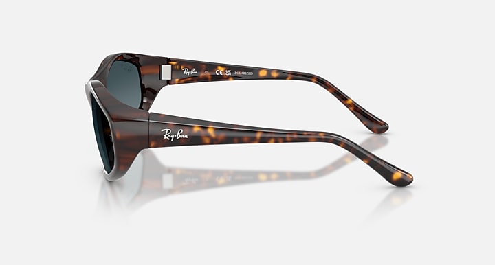 Ray-Ban RB2228 Havana with Polarized Light Blue Gradient Gradient lenses - Lateral