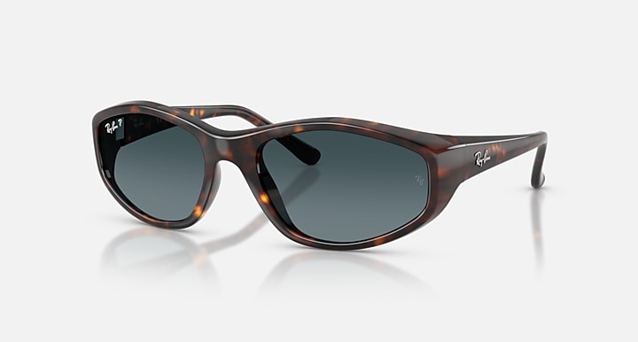 Ray-Ban RB2228 Havana with Polarized Light Blue Gradient Gradient lenses - Quarter