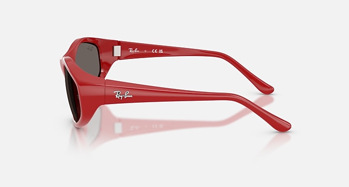 Ray-Ban RB2228 Red with Dark Grey Solid Color lenses - Lateral