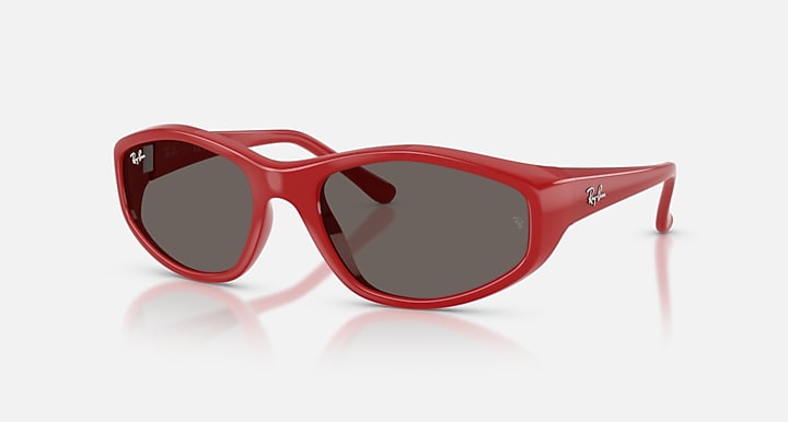 Ray-Ban RB2228 Red with Dark Grey Solid Color lenses - Quarter