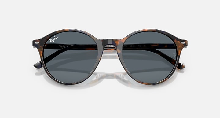 Ray-Ban RB2230 Havana Yellow & Blue with Blue Solid Color lenses - Closed Front