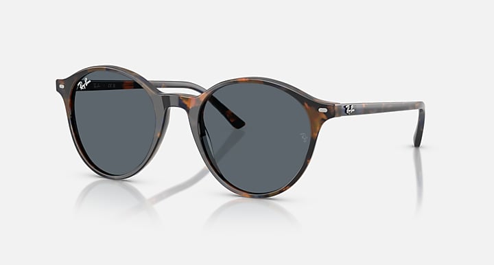 Ray-Ban RB2230 Havana Yellow & Blue with Blue Solid Color lenses - Quarter