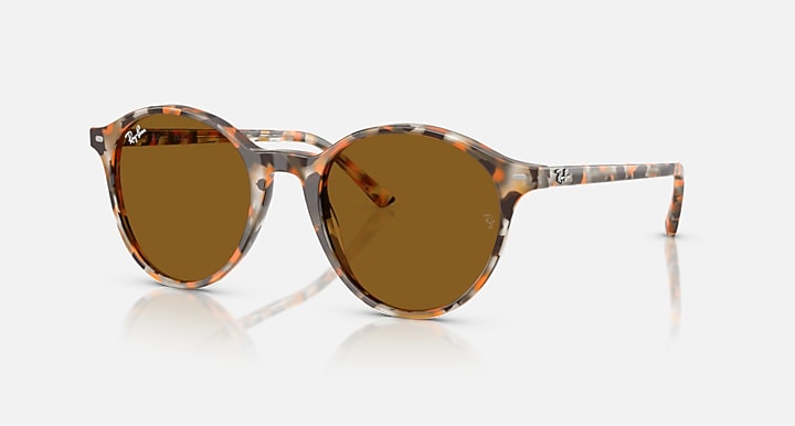 Ray-Ban RB2230 Havana Grey & Brown with Brown Solid Color lenses - Quarter